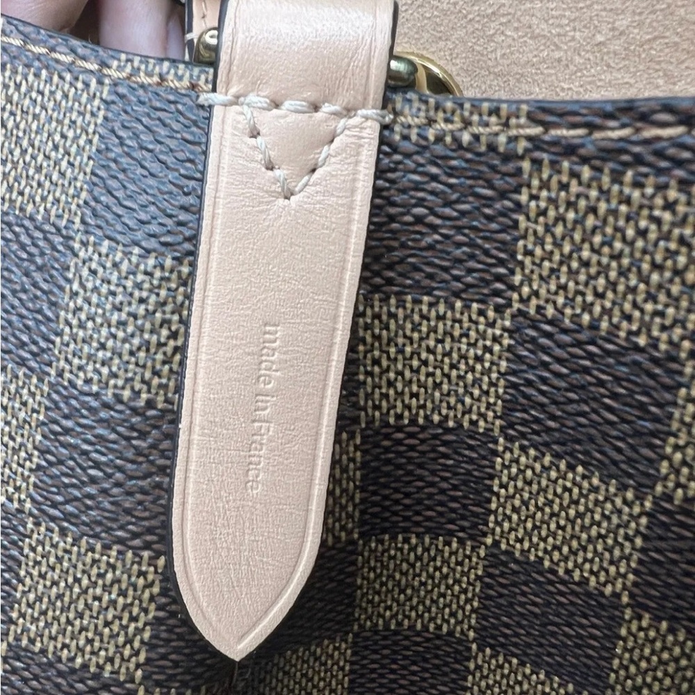 Louis Vuitton Brown NOE medium damier  Bucket Bag with rose Trim - Picture 7 of 7